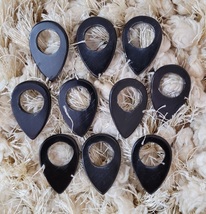 Set of 10 Real Exotic buffalo horn guitar picks plectrums hole for better grip - £19.65 GBP