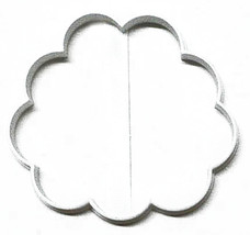Puffy Cloud Or Peony Carnation Flower Outline Cookie Cutter USA PR3119 - £2.36 GBP
