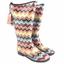 Missoni for Target Tall Rain Boots Women&#39;s Size 7 Chevron Zig Zag Tiny Defect - £42.71 GBP
