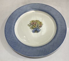 Vintage Farmhouse Blue Susan Winget 12” Chop Plate Round Platter 1996 - £12.57 GBP