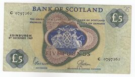 Écosse,5 Pounds,1969,Banque Du Écosse, P110, XF - $92.57