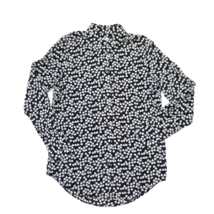 NWT Equipment Essential in Black White Heart Silk Button Down Shirt XS $278 - $91.08