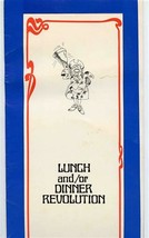 Holiday Inn Revolution Lunch &amp; Dinner Menu Boston Massachusetts Area 1976 - £22.07 GBP
