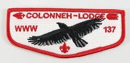 Vintage Raven Colonneh 137 Plastic WWW OA Order Arrow Boy Scout BSA Pocket Patch - $11.69