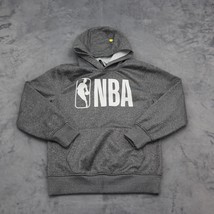 NBA Hoodie Boys S Gray Long Sleeve Hooded Graphic Print Polyester Pullover - $29.68
