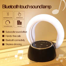 Creative Bluetooth Subwoofer Stereo Speaker LED Desk Lamp Stepless Dimming Foldi - $157.70