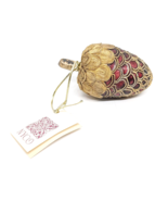 NYCO 2002 Nicki Yassaman Cloisonne Red Enameled 3.25” Acorn Metal Ornament - $27.16 CAD