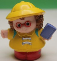 Fisher Price Little People Maggie In Raincoat Holding Book 2005  - £2.39 GBP