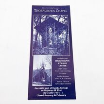 Thorncrown Chapel Eureka Springs, Arkansas Vintage Brochure - $127.27 MXN Thorncrown Chapel Eureka Springs, Arkansas Vintage Brochure - $127.27 MXN