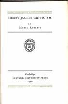 Henry James&#39;s Criticism [Hardcover] Roberts, Morris - $11.34