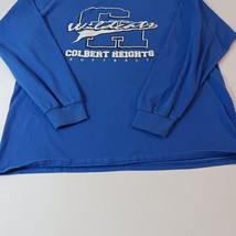 Colbert Heights Wilcats Softball Men's Blue T-Shirt Long Sleeve Measured Size L image 6