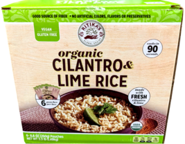 Ritika&#39;s Organic Cilantro Lime Rice Gluten Free 6x8.8 Ounce Pouches EXP ... - $22.01