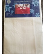 TRIM A HOME SATIN STRIPE FABRIC TABLECLOTH OBLONG 60X102 HOLIDAY RED, NEW - €34,52 EUR