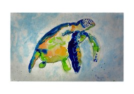 Betsy Drake Blue Sea Turtle 30 Inch By 50 Inch Comfort Floor Mat - £71.56 GBP
