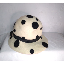 Sitlers &quot;for fashionable hats!&quot; Adorable White/Black Polka Dot Pattern! ... - $17.39