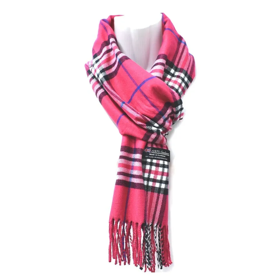 Mens Womens Winter Warm 100% CASHMERE Scarf Scarves Plaid Wool Tartan Ho... - £10.20 GBP