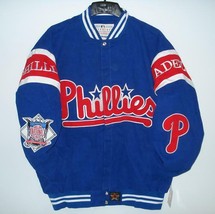 MLB Philadelphia Phillies Twill Cotton Blue Color Jacket  JH Design  - £102.29 GBP