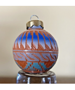 Vintage NAVAJO  Clay Terracotta XMAS Tree ORNAMENT BALL Etched Signed J ... - $848.07 MXN