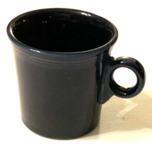 Fiesta Blue HLC USA Vintage 80s Fiestaware Ceramic Coffee O Ring Handle Mug 3.5&quot; - £6.24 GBP