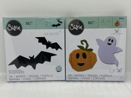 Lot 2 Sizzix Halloween Bigz Pumpkin Ghost Bats Josh Griffiths &amp; Laura Kate - £20.96 GBP