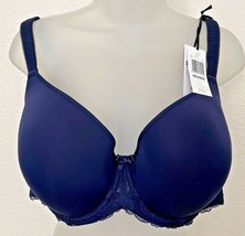 Sculptresse by Panache 9506 Women&#39;s Plus Sasha Plunge Lace Bra Blue 42E/42DDD - £28.76 GBP