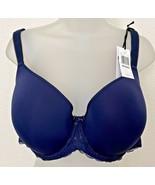 Sculptresse by Panache 9506 Women&#39;s Plus Sasha Plunge Lace Bra Blue 42E/... - $36.62
