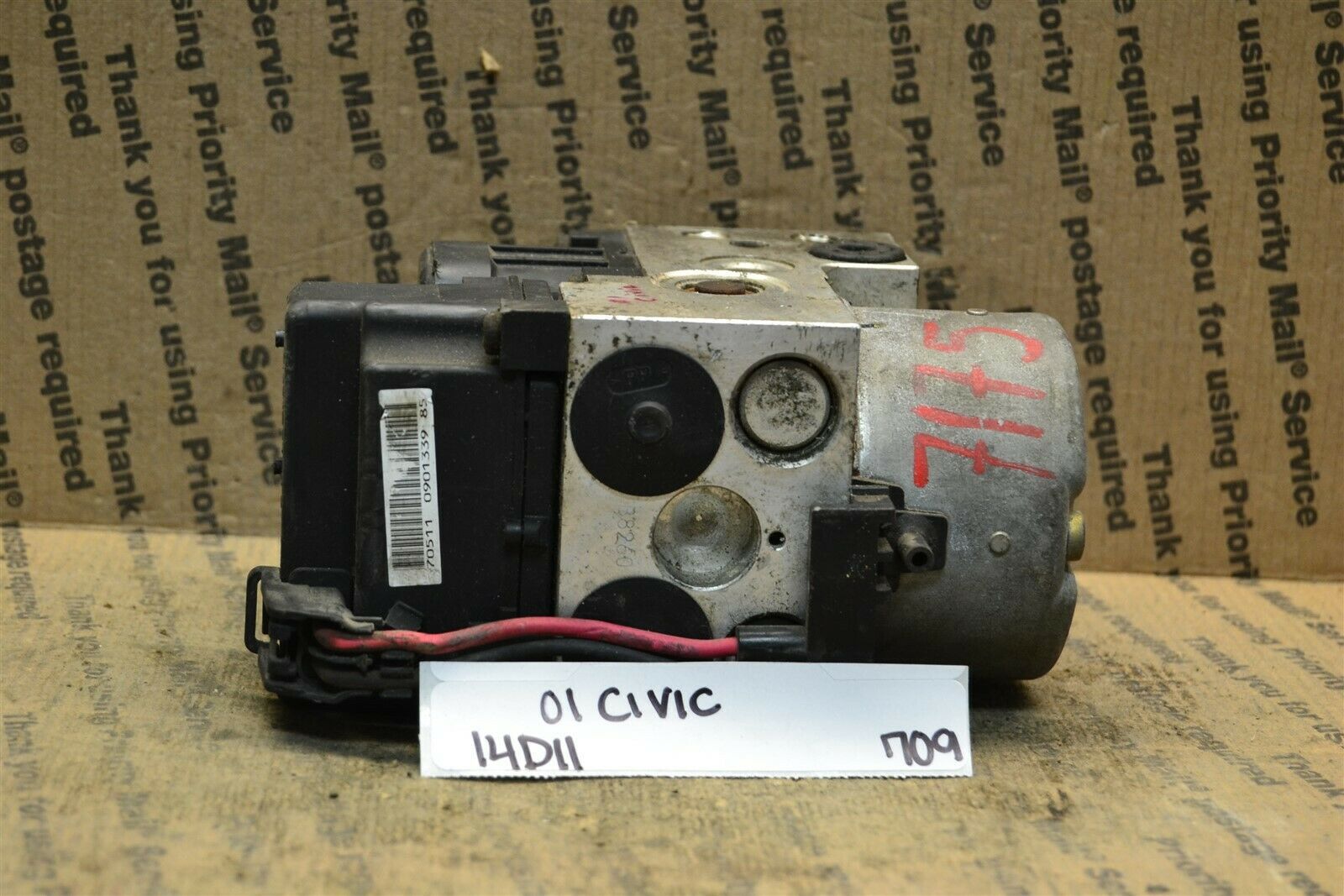 2001 Honda Civic ABS Pump Control OEM 11000041270 Module 709-14D11 - $5.99