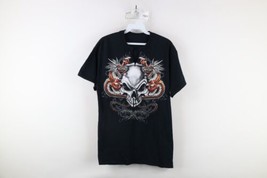 Vtg 90s Streetwear Mens M Distressed Dragon Skull Tribal MMA Fighting T-Shirt - $44.50