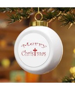 Christmas Ball Ornament &quot;Merry Christmas&quot; with a Tree or Bells on back - $311.03 MXN