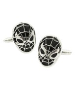 SPIDERMAN CUFFLINKS Black Mask Face Comic Book Movie Super Hero Fan w GI... - $16.78 CAD