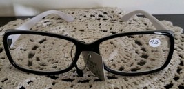 CHEETAH EYEWEAR ~ +2.25 ~ Reading Glasses ~ Black &amp; White Acrylic Frames... - £11.78 GBP