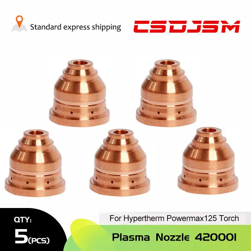 CSDJSM,5pcs 420001 Plasma Removal Gouging Nozzle 125A For Hypertherm Powermax125 - £71.88 GBP