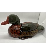 Vintage Lacquer Duck Planter and/or Trinket Box Figurine 11” Length Repa... - $335.58 MXN