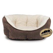 MPP Dog Nesting Bolster Bed Brown Thermal Lined Warm Soft Sherpa Comfort Choose  - £29.94 GBP+