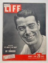 VTG Life Magazine August 1 1949 Vol 27 #5 Joe DiMaggio It&#39;s Great To Be Back - £29.67 GBP