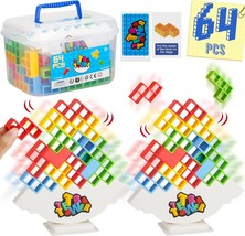 64PCS Deluxe Tetra Tower Game for Family Game Night Balance Stacking Blocks Towe - £43.99 GBP