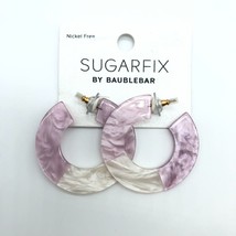 Sugarfix by Baublebar Earrings Hoop Plastic Faux Marble Purple - £3.92 GBP
