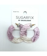 Sugarfix by Baublebar Earrings Hoop Plastic Faux Marble Purple - $4.99