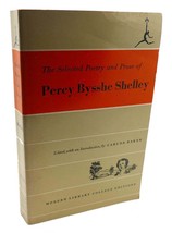 Percy Bysshe Shelley, Carlos Baker The Selected Poetry And Prose Of Percy Bysshe - £35.76 GBP