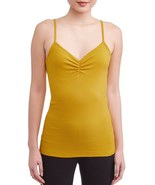 No Boundaries Women&#39;s Juniors Rib Cami 2XL (19) Gold Jade Cinched Front - $14.39 CAD