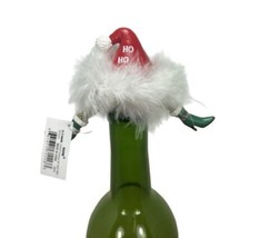 Ganz Ho Ho Ho Red White Holiday Bottle Topper Bottle Topper nwt Christmas - £4.73 GBP