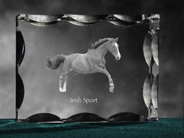 Irish Sport Horse , Cubic crystal with horse, souvenir, decoration - $82.99