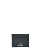 Armani Exchange Men Wallet - Gift Ready Black Designer Slim Bifold Card Holder - $102.52 CAD