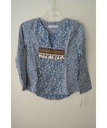 Lucy Love Womens Blue Creek Top Fig &amp; Paisley Blouse Sz XS NWT - £11.67 GBP