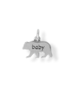 Oxidized Sterling Silver &quot;baby&quot; Bear Charm for Charm Bracelet or Necklace - €30,81 EUR