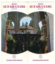 Hotel Luz Granada Brochure Spain 1960&#39;s Interhotel - £11.66 GBP