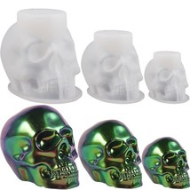 Skull Pendant Silicone Molds Halloween Decor Resin Making Craft Epoxy Mold - £7.94 GBP+