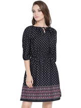 Womens Mini A-line Quarter-sleeve Tie closure MultiColor dress, Cocktail Party - £35.77 GBP