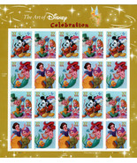 2005 37c The Art of Disney, Celebrations, Sheet of 20 Scott 3912-15 Mint... - $227.70 MXN