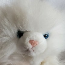 A &amp; A Plush Stuffed Fluffy White Kitty Cat Kitten Persian Blue Eye Beanb... - £46.56 GBP